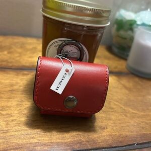 Coach Leather Earbud Case